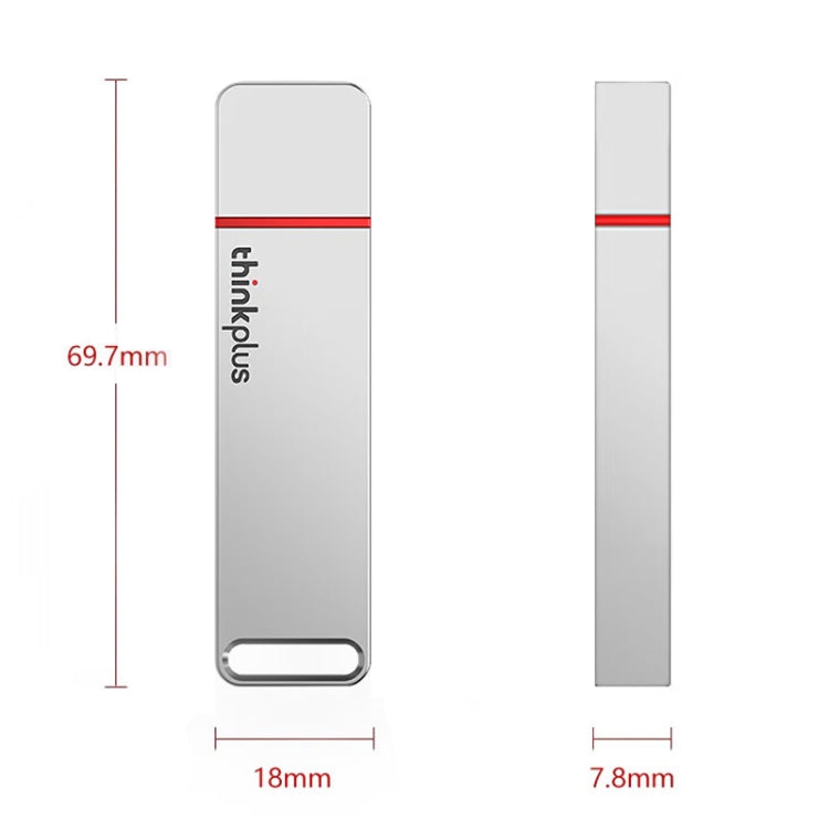 Lenovo Thinkplus TU100Pro USB3.1 Solid State Flash Drive High Capacity Metal USB Memory Disk, Size: 512G(Silver) - USB Flash Drives by Lenovo | Online Shopping UK | buy2fix