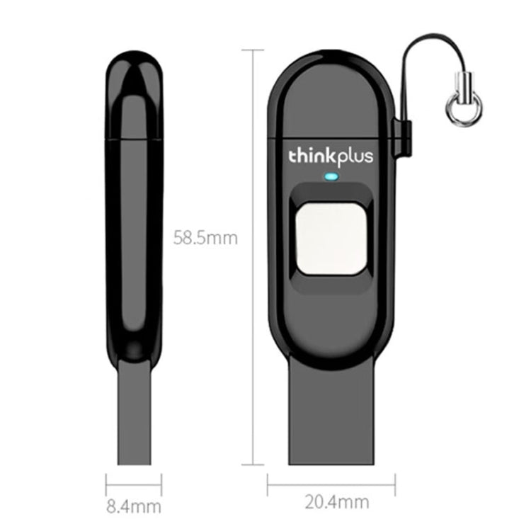 Lenovo Thinkplus TFU301 Dual Interface Type-C+USB Fingerprint Encrypted USB Flash Drive, Capacity: 32G - USB Flash Drives by Lenovo | Online Shopping UK | buy2fix