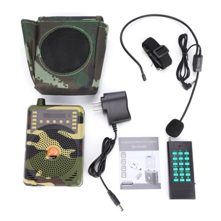 48W Wireless Bluetooth Voice Amplifier with Remote Control Supports USB/TF Card Playback UK Plug(Camouflage) - Midrange Speaker & Frequency Divider by buy2fix | Online Shopping UK | buy2fix