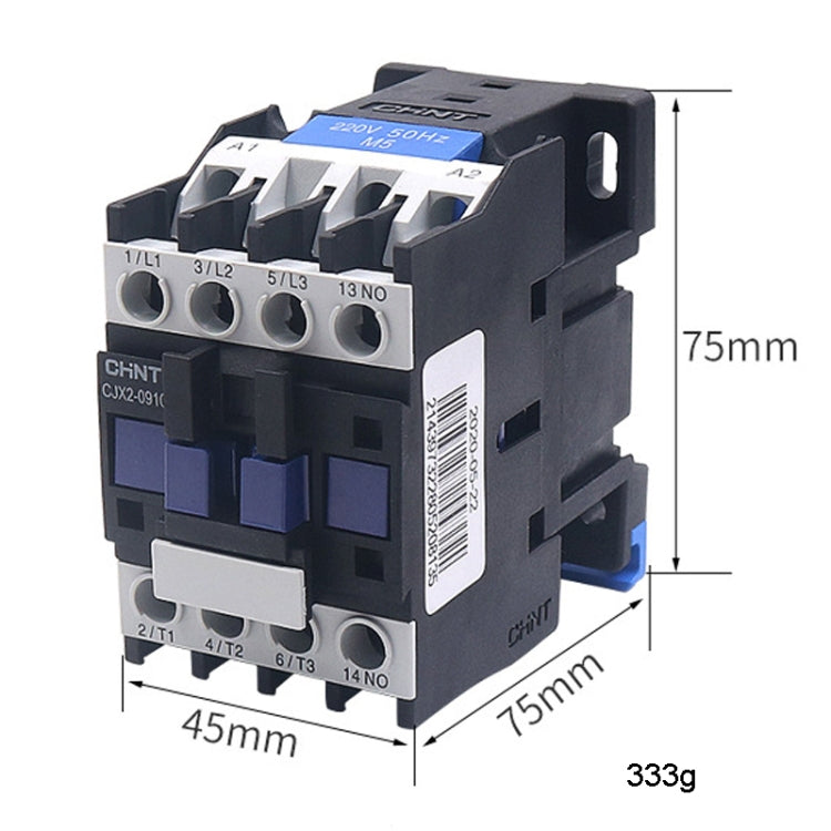 CHNT CJX2-0901 9A 220V Silver Alloy Contacts Multi-Purpose Single-Phase AC Contactor - Relays by CHNT | Online Shopping UK | buy2fix