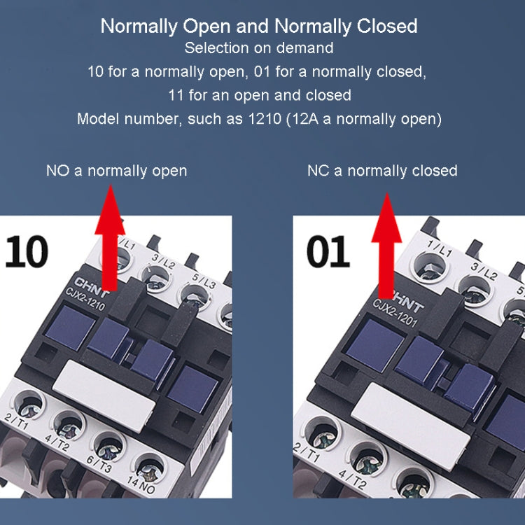 CHNT CJX2-0901 9A 220V Silver Alloy Contacts Multi-Purpose Single-Phase AC Contactor - Relays by CHNT | Online Shopping UK | buy2fix