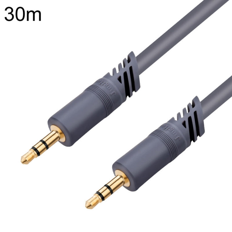 JINGHUA A240 3.5mm Male To Male Audio Cable Cell Phone Car Stereo Microphone Connection Wire, Size: 30m(Gray) - Microphone Audio Cable & Connector by JINGHUA | Online Shopping UK | buy2fix