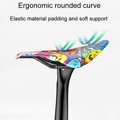 ENLEE E-ZD412 Bicycle Carbon Fiber Cushion Outdoor Riding Mountain Bike Saddle, Style: Devil - Bicycle Saddle by ENLEE | Online Shopping UK | buy2fix