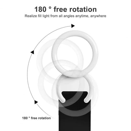 10cm Mobile Phone Fill Light Half-Ring Clip Type Unblocked Screen Lamp(Black) - Selfie Light by buy2fix | Online Shopping UK | buy2fix