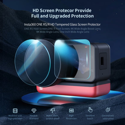 For Insta360 One RS / R Host+4K Wide Angle 2sets aMagisn Tempered Film Screen Protector - Protective Film & Stickers by aMagisn | Online Shopping UK | buy2fix