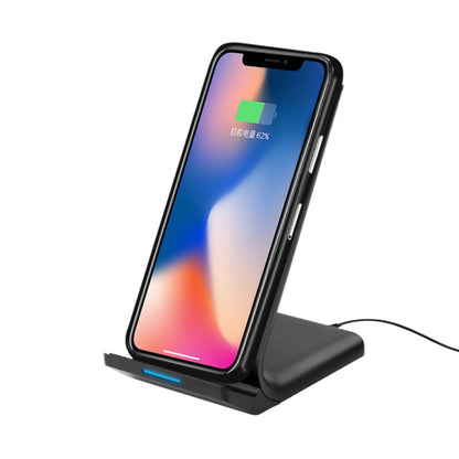 R2 10W Vertical Mobile Phone Wireless Charger Smart Fast Charge Charging Stand Desktop Stand(Black) - Apple Accessories by buy2fix | Online Shopping UK | buy2fix