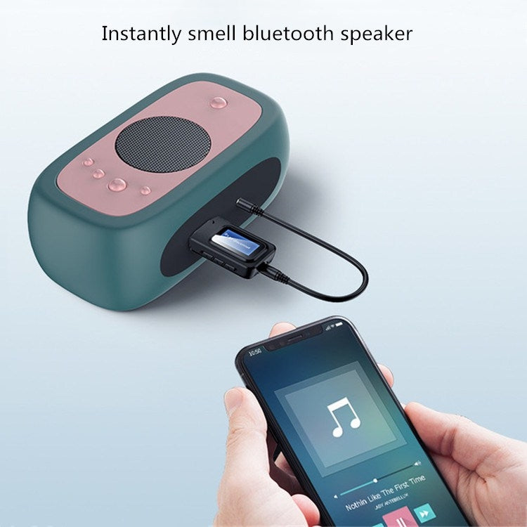 2 in 1 Bluetooth 5.0 Adapter USB Drive-free Wireless Audio Transmitter Receiver with LCD Display - Apple Accessories by buy2fix | Online Shopping UK | buy2fix