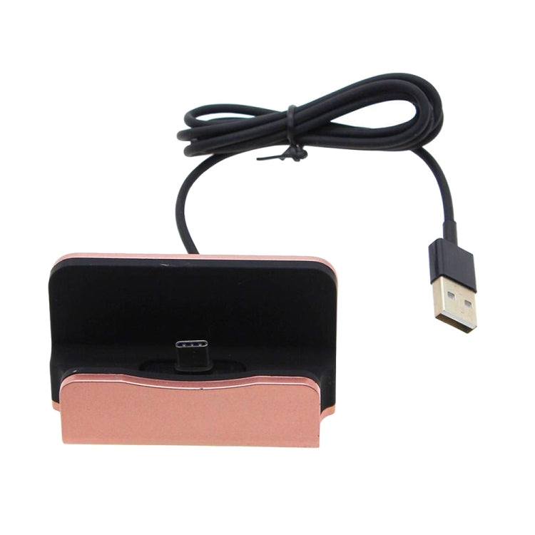USB-C / Type-C 3.1 Sync Data / Charging Dock Charger(Rose Gold) - Mobile Accessories by buy2fix | Online Shopping UK | buy2fix