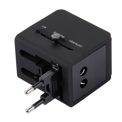 5V 2.1A Dual USB Power Socket Charger Adapter, UK / EU / US / AU Plug(Black) - Consumer Electronics by buy2fix | Online Shopping UK | buy2fix