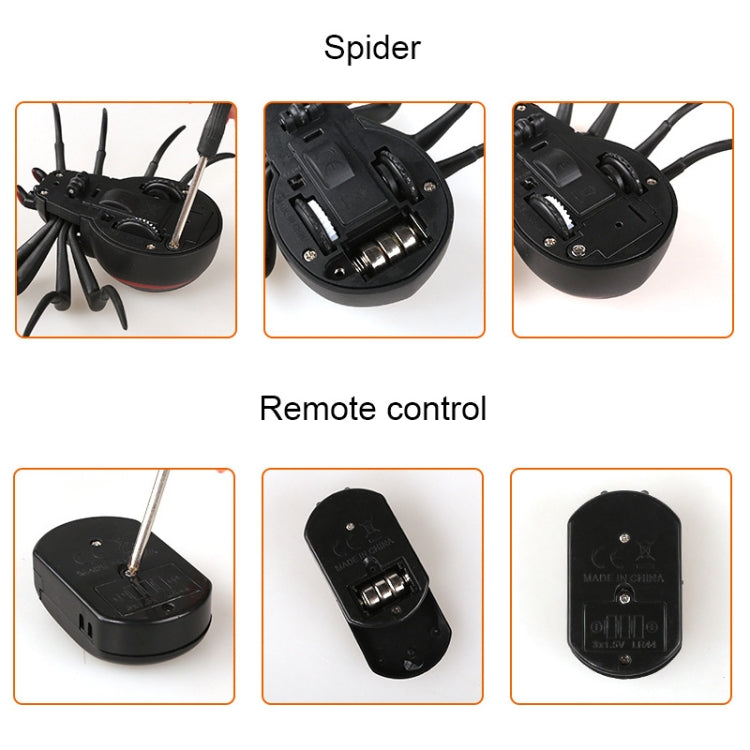 Tricky Funny Toy Infrared Remote Control Scary Creepy Spider, Size: 16*10cm -  by buy2fix | Online Shopping UK | buy2fix