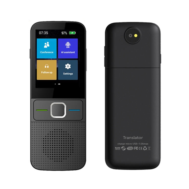 T10 Portable WIFI Smart Voice Translator Smart Business Travel Real Time AI Translator Translation Machine(Black) - Consumer Electronics by buy2fix | Online Shopping UK | buy2fix