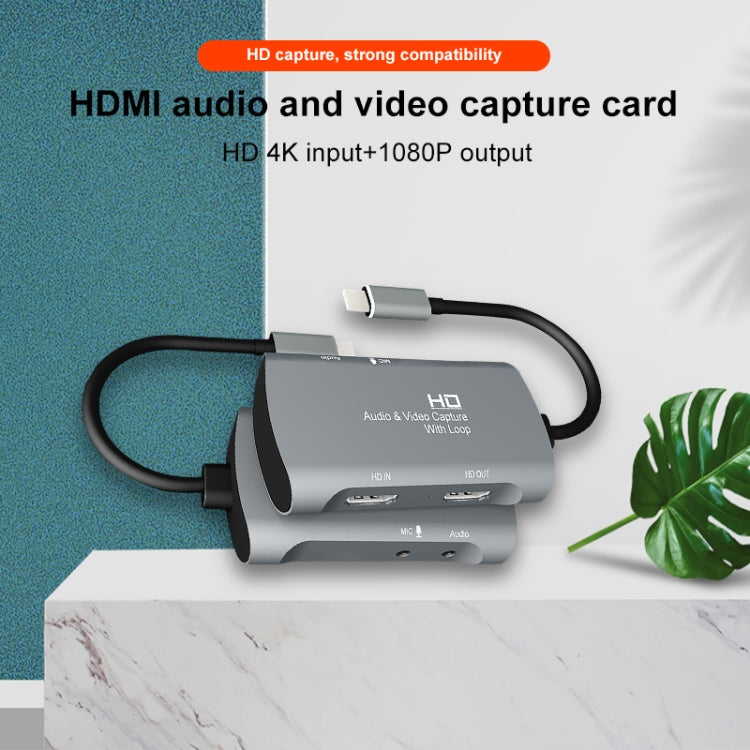 Z30A HDMI Female + Mic to HDMI Female + Audio + USB-C / Type-C Video Capture Box - Consumer Electronics by buy2fix | Online Shopping UK | buy2fix