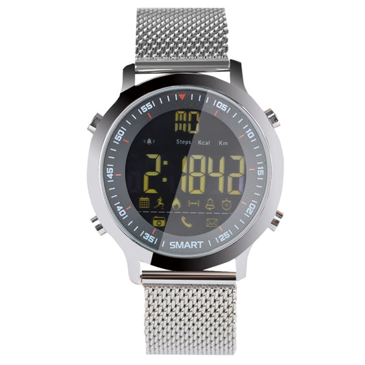 EX18 Smart Sports Watch FSTN Full View Screen Luminous Dial Stainless Steel Strap, Support Steps Counting / Burned Calory / Calendar Date / Bluetooth 4.0 / Incoming Call Reminder / Low Battery Reminder(Silver) - Smart Wear by buy2fix | Online Shopping UK | buy2fix