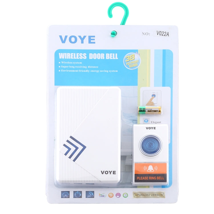 VOYE V022A Home Music Remote Control Wireless Doorbell with 38 Polyphony Sounds (White) - Security by VOYE | Online Shopping UK | buy2fix