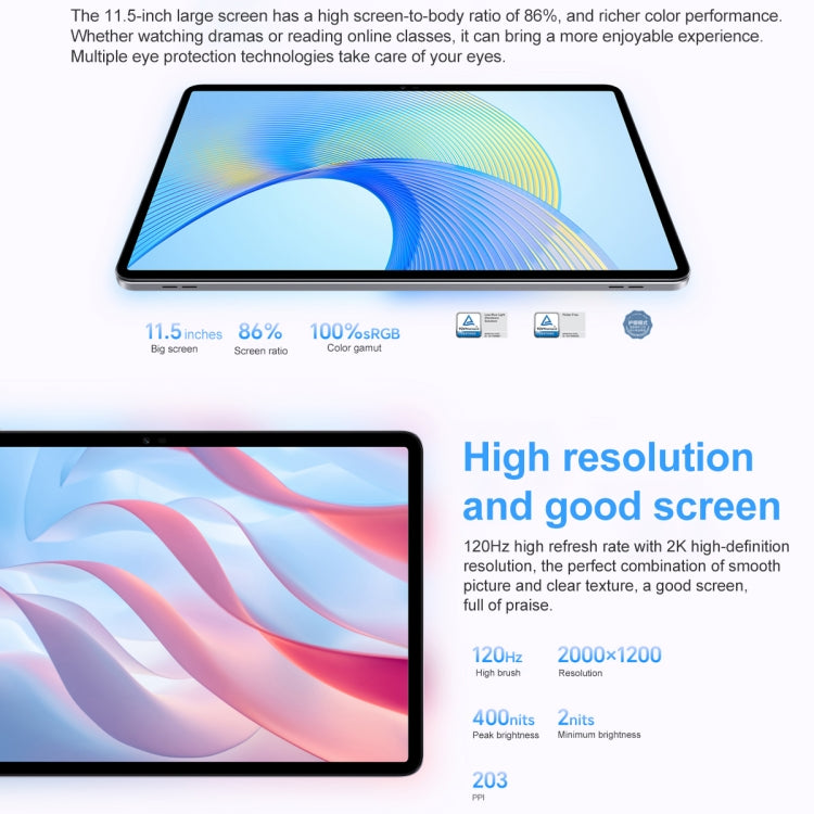 Honor Pad X8 Pro ELN-W09 WiFi, 11.5 inch, 6GB+128GB, MagicOS 7.1 Qualcomm Snapdragon 685 Octa Core, 6 Speakers, Not Support Google(Purple) - Huawei by Huawei | Online Shopping UK | buy2fix