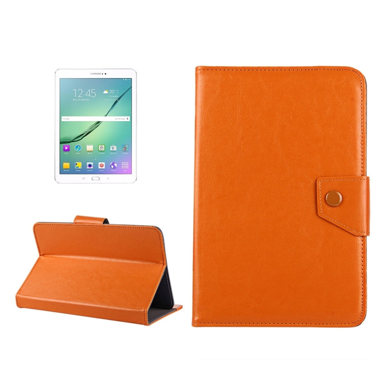10 inch Tablets Leather Case Crazy Horse Texture Protective Case Shell with Holder for Asus ZenPad 10 Z300C, Huawei MediaPad M2 10.0-A01W, Cube IWORK10(Orange) - 10 - 11 inch by buy2fix | Online Shopping UK | buy2fix