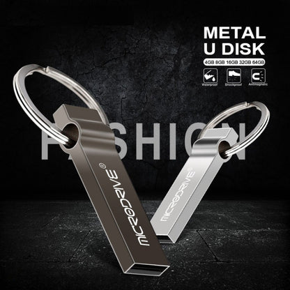 MicroDrive 8GB USB 2.0 Metal Keychain U Disk (Black) - Computer & Networking by MicroDrive | Online Shopping UK | buy2fix