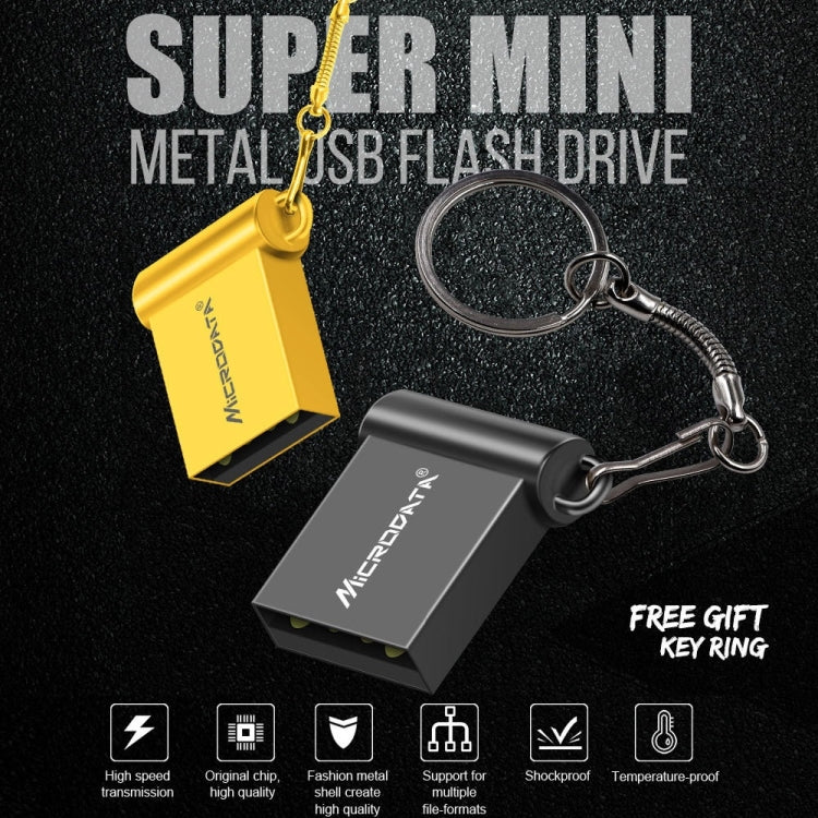 MiCRODATA 64GB USB 2.0 Computer Car Two-use Mini U Disk(Silver Grey) - USB Flash Drives by MiCRODATA | Online Shopping UK | buy2fix