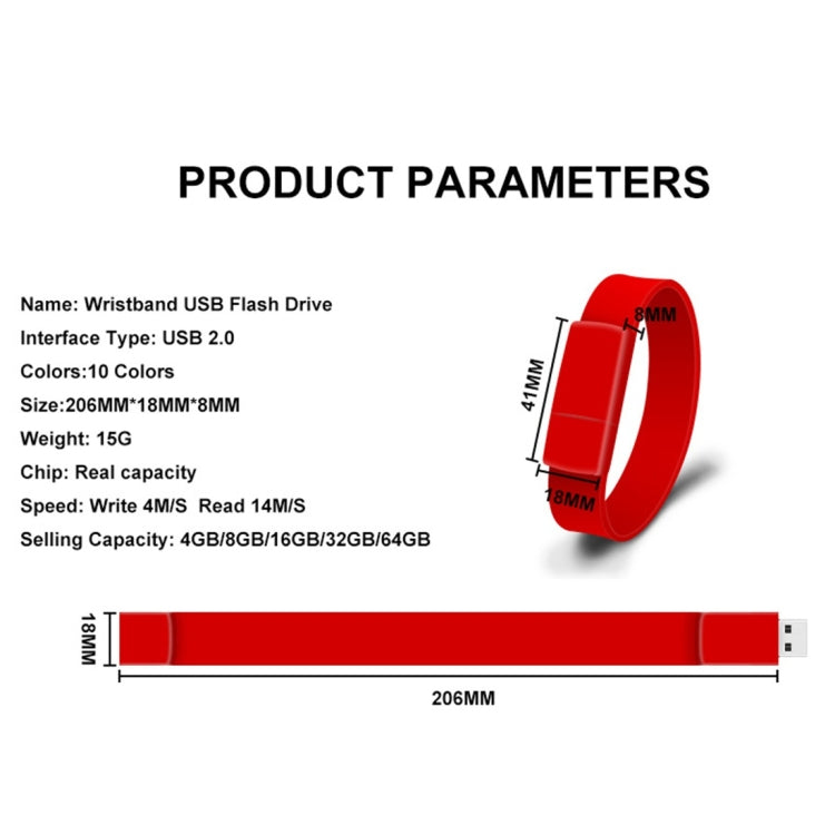 MicroDrive 32GB USB 2.0 Fashion Bracelet Wristband U Disk (Blue) - Computer & Networking by MicroDrive | Online Shopping UK | buy2fix